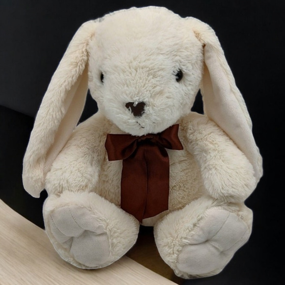 Easter Bunny Rabbit Cream Soft Stuffed 20" Toy w/Ribbon Plush MTY International - Picture 9 of 9